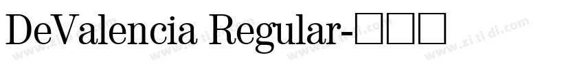 DeValencia Regular字体转换